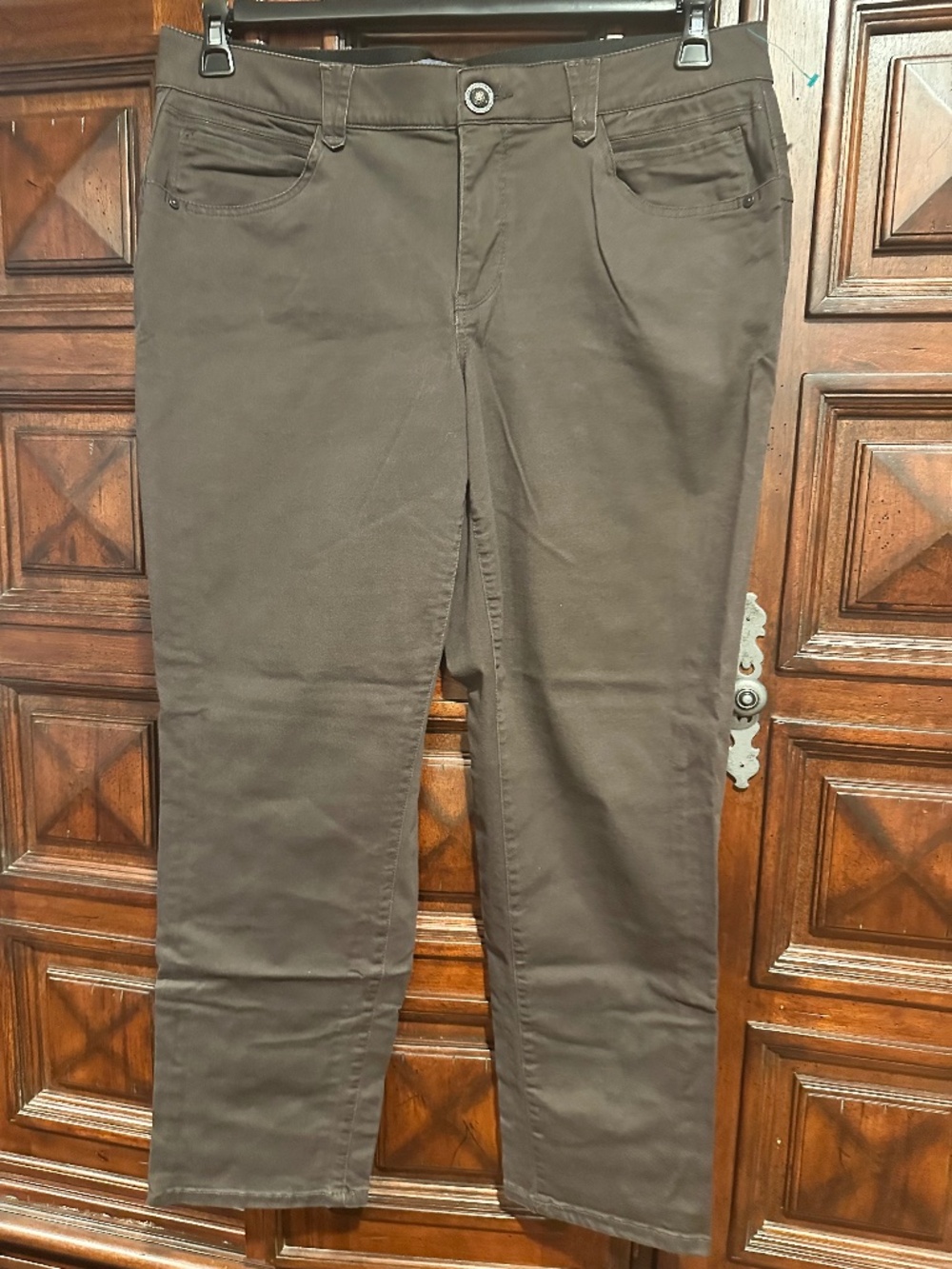 Democracy Size 18W "Ab"solution Rich Chocolate Brown Straight Leg Stretch Jeans